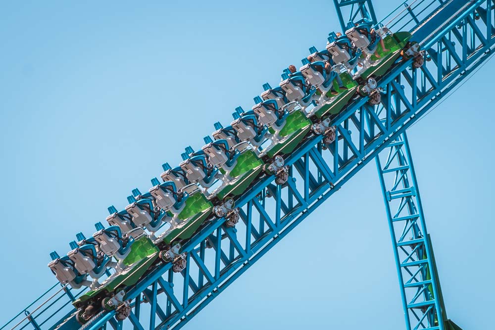 The Land of Legends Theme Adventure Park Roller Coaster in Turkey
