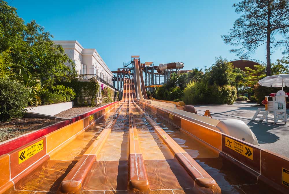 The Land of Legends Theme Aquapark Slides in Turkey