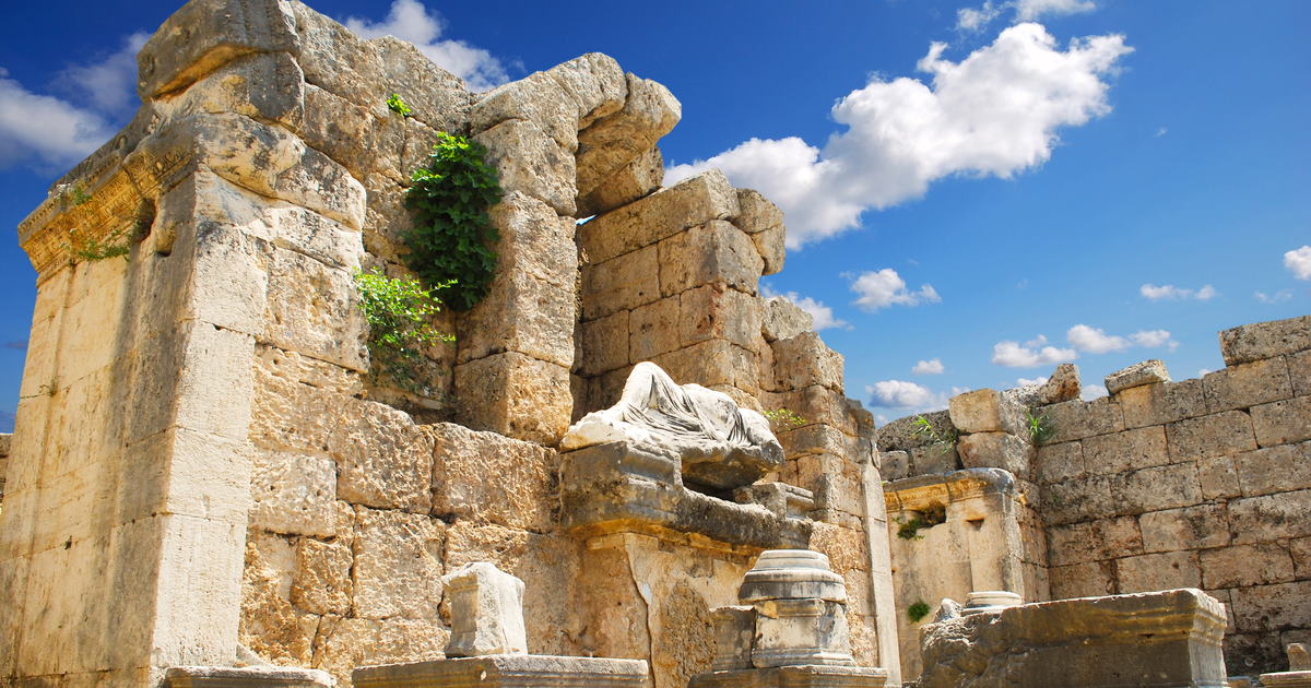 perge fountain in antalya in turkey