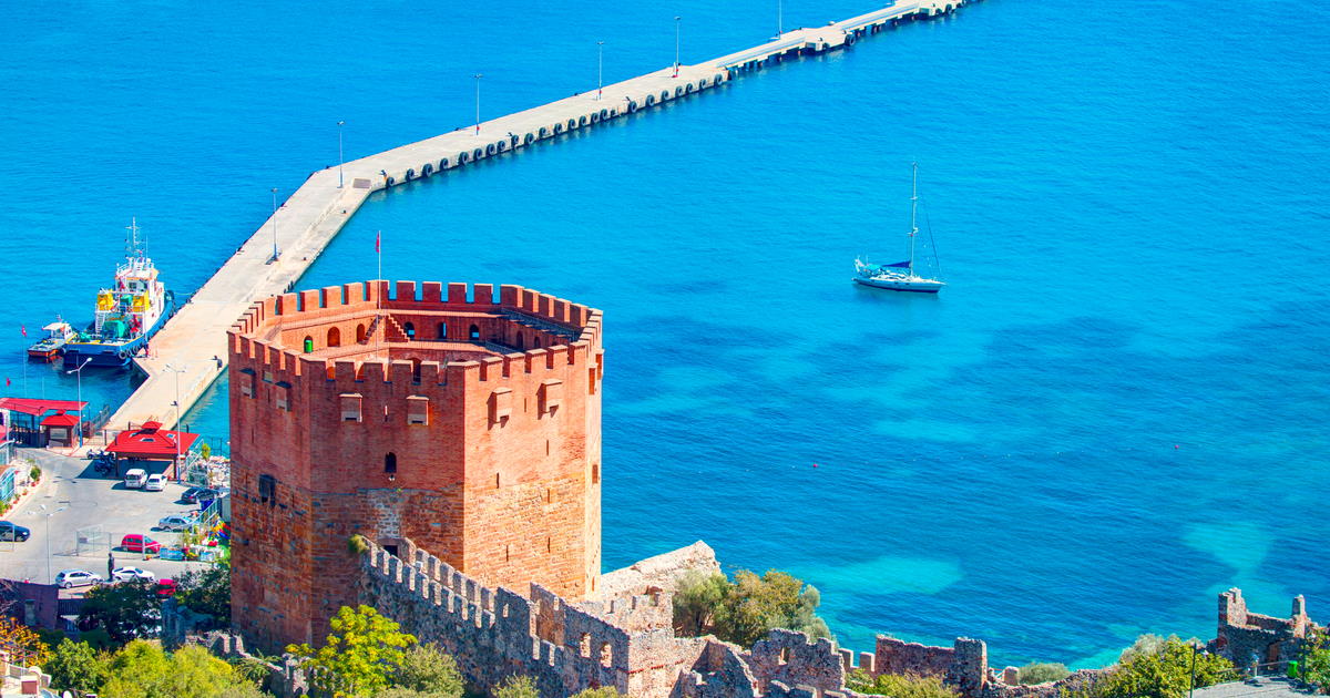 kızıl kule- Red Tower in alanya in Antalya in turkey