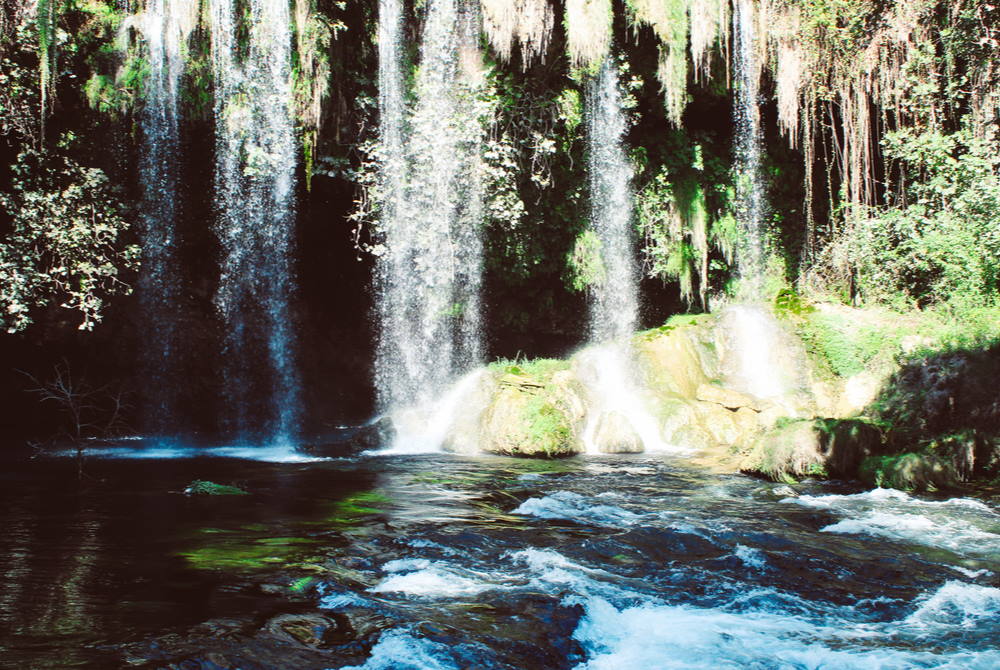 upper duden waterfall ın antalya ın turkey