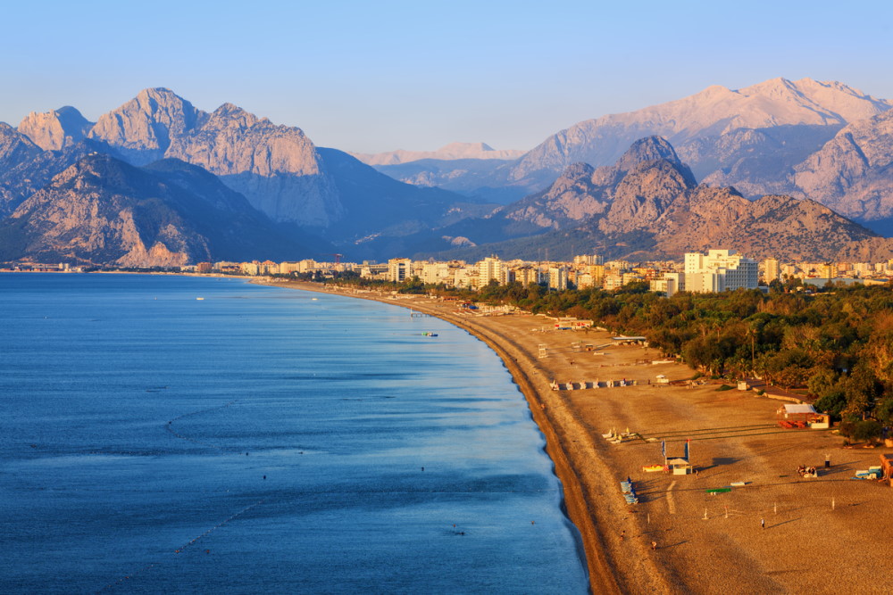 Konyalalti Beach in Antalya in Turkey