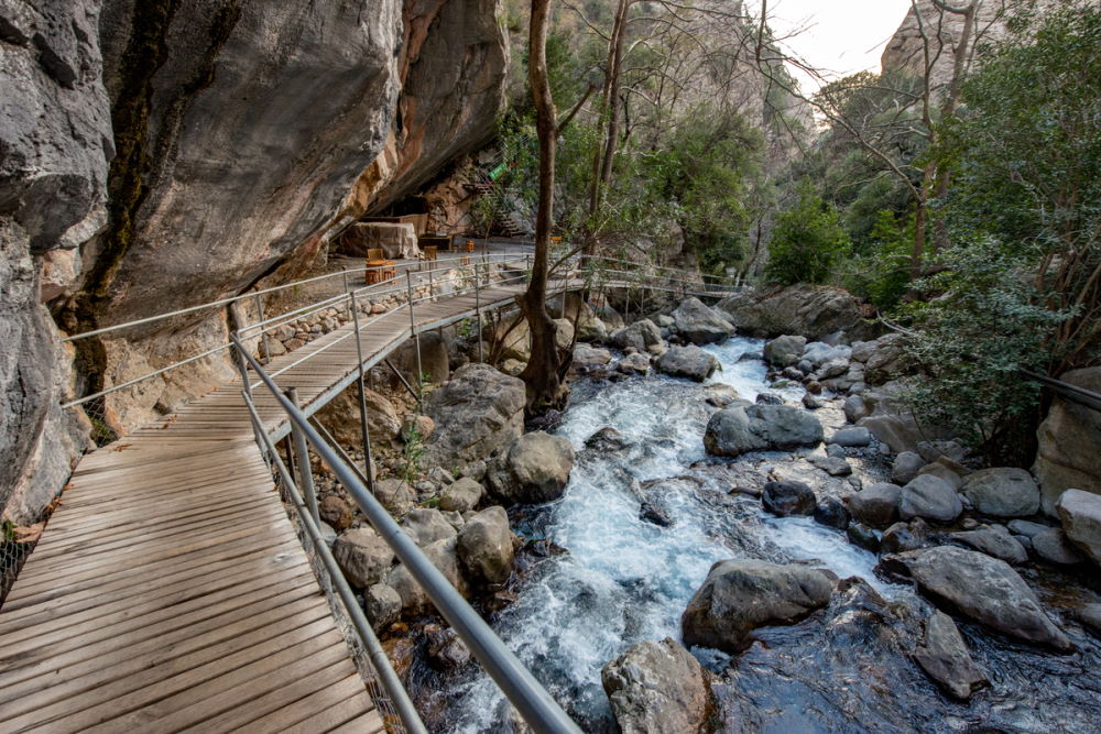 Sapadere Canyon wintertime in Alanya in Antalya