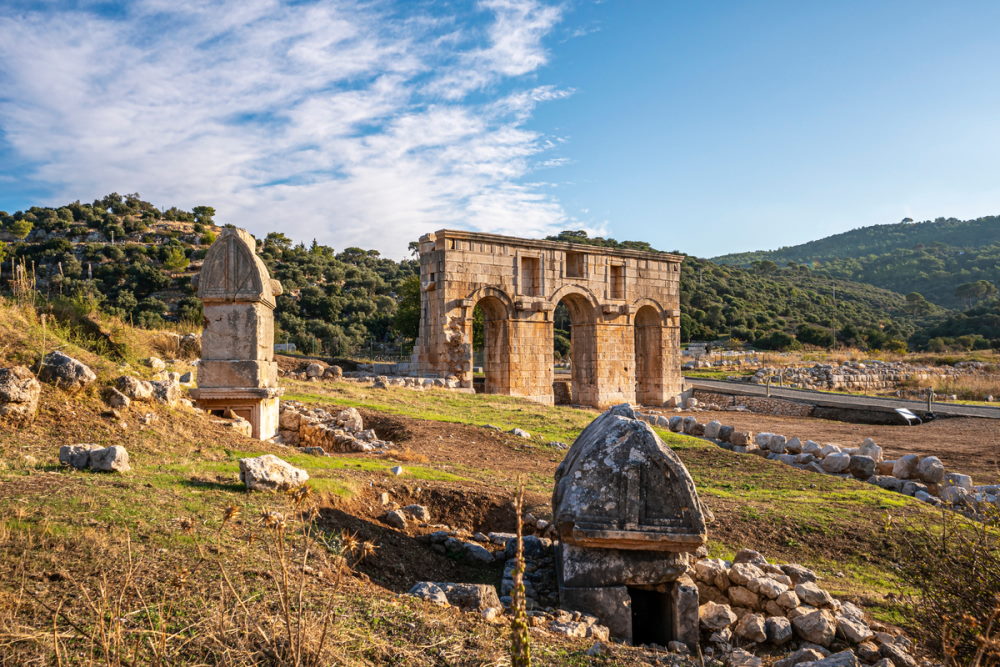 The city gate of Patara in Antalya