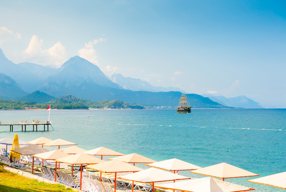 beach resort in kemer in antalya in turkey