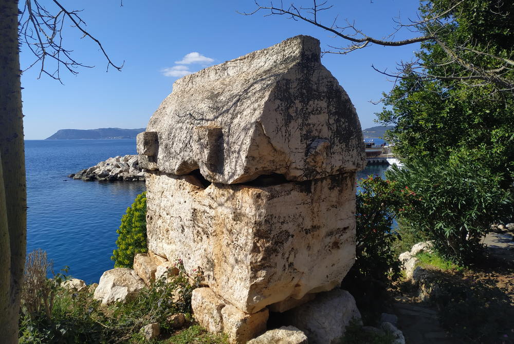 Lycian Tomb Antiphellos in Kas in Antalya in Turkey