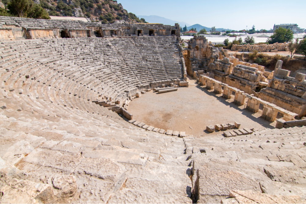 Ancient Greco-Roman amphitheatre of Myra in Antalya in Turkey