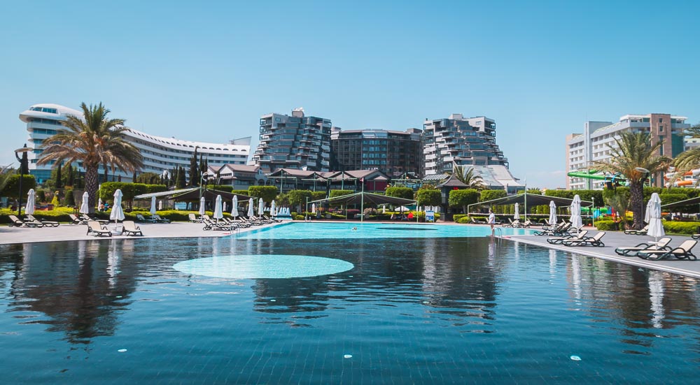 Beach at Limak Lara Hotel in Antalya Turkey 