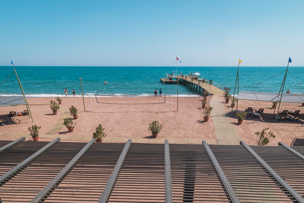 Beach at Limak Lara Hotel in Antalya Turkey