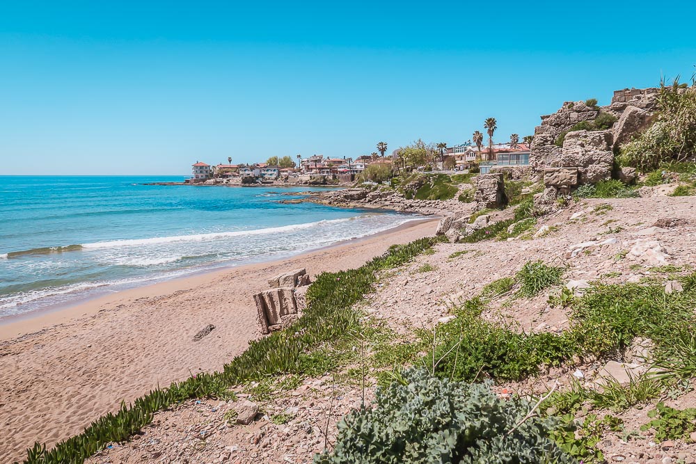 Beach in Side in Turkey in Antalya