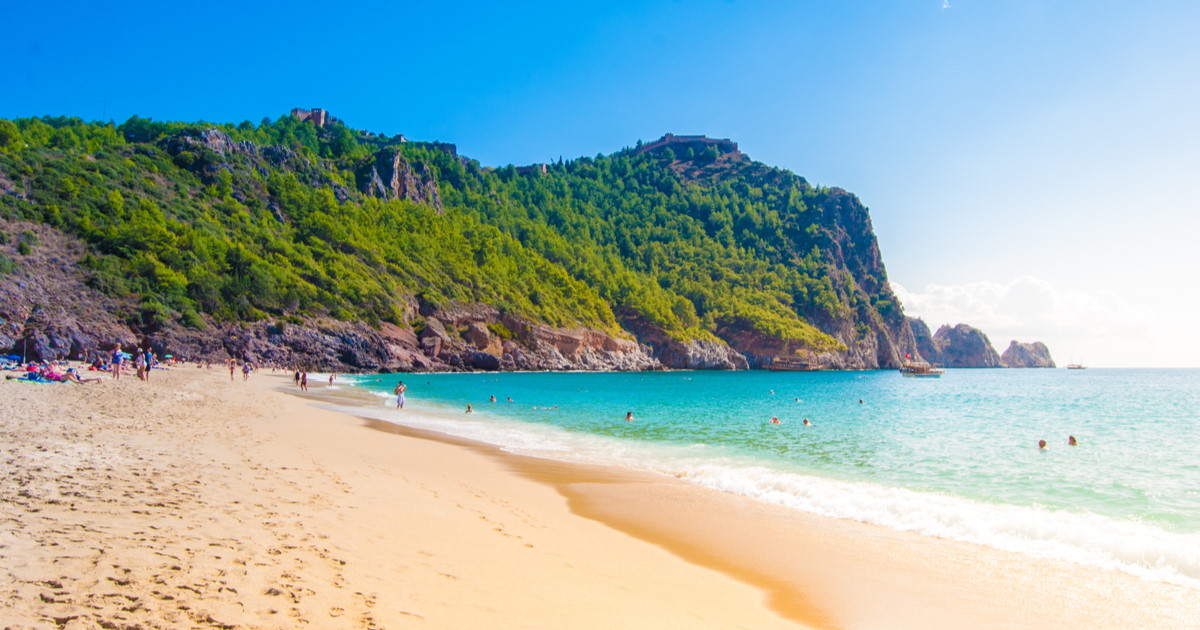 Damlataş Beach in Alanya in Turkey