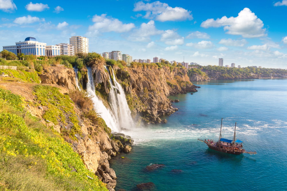 Duden waterfall in Antalya in Turkey