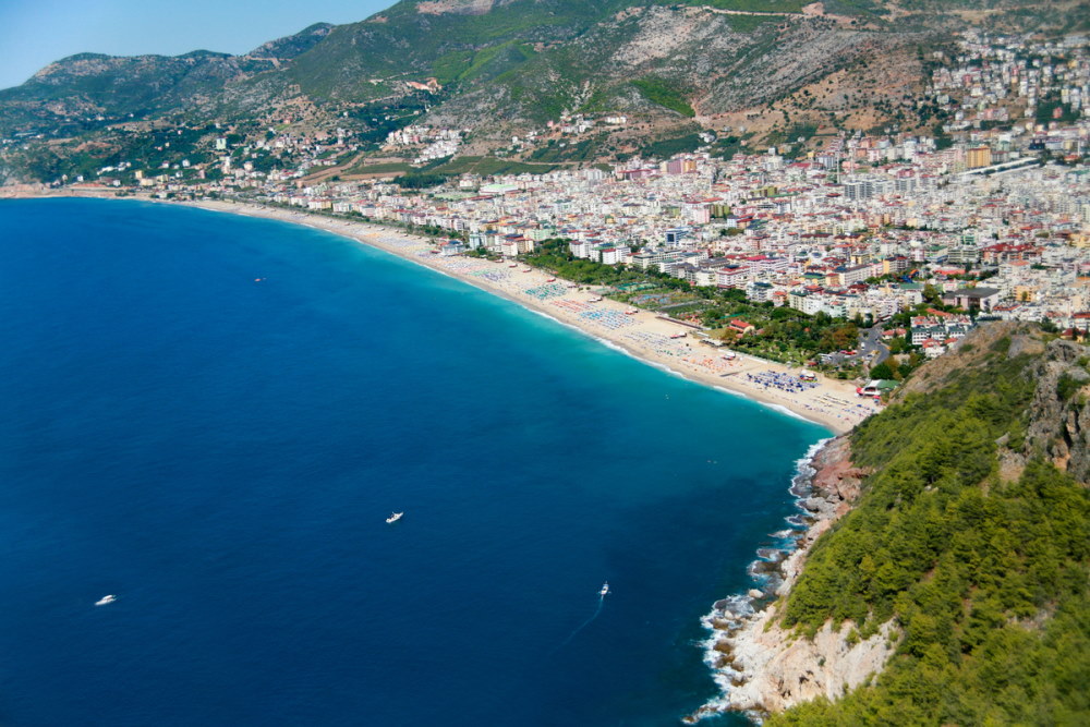 Mediterranean Sea Cleopatra beach in Alanya