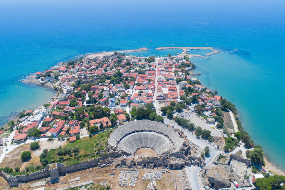 Side Old Town in Antalya in Turkey