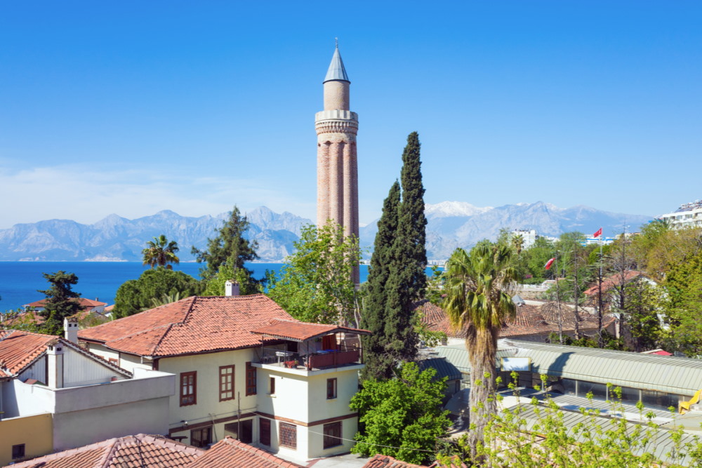 Yivliminare Mosque in Antalya in Turkey