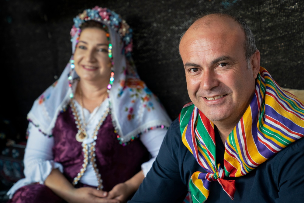 Yoruk Turkish people in traditional clothes in Antalya in Turkey