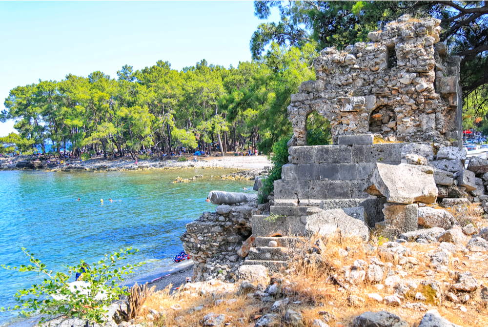 Phaselis Bay in Antalya in Turkey