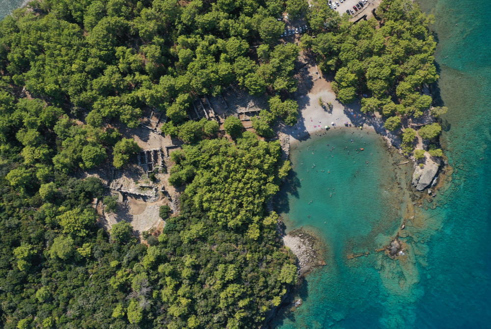 Phaselis Bay in Tekirova in Antalya in Turkey