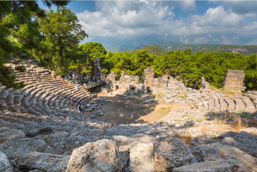 Theatre at Phaselis in Antalya in Turkey