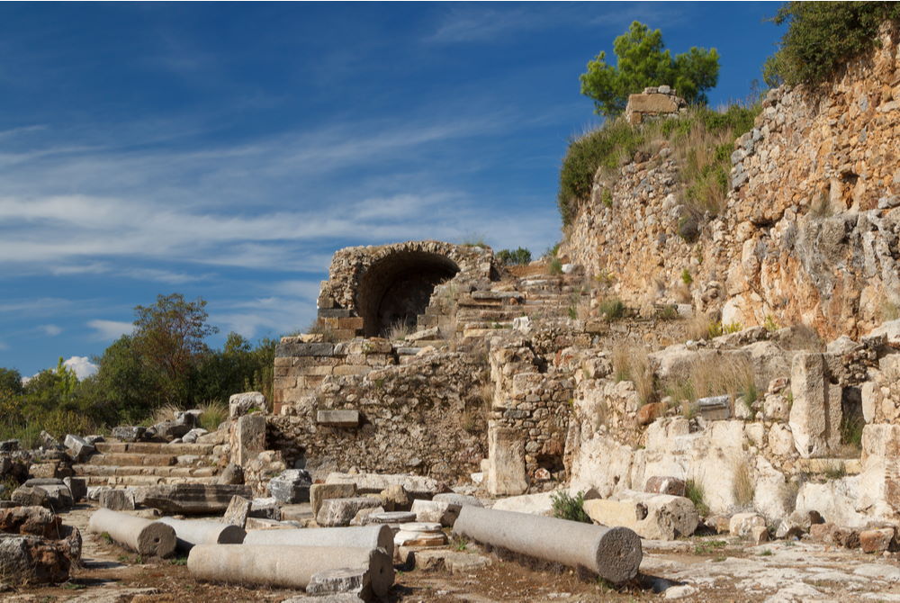 Syedra Ancient Site in Alanya in Antalya in Turkey