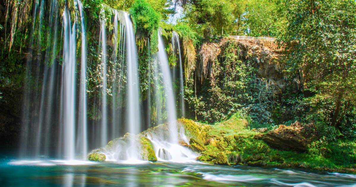 Upper Duden Waterfall in Antalya in Turkey