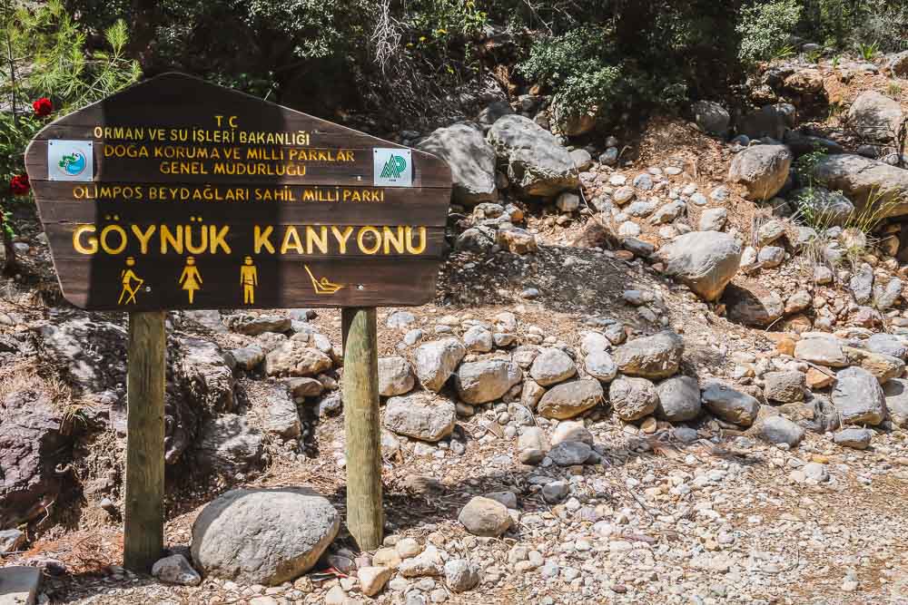 Goynuk Canyon in Antalya in Turkey