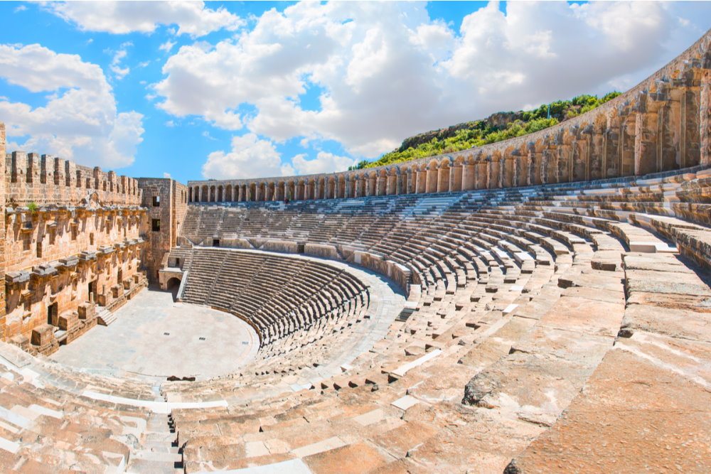 Roman amphitheater of Aspendos in Antalya in Turkey