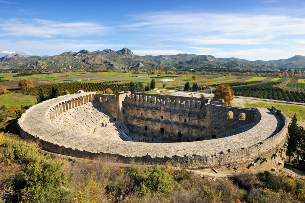Roman amphitheater of Aspendos in Antalya