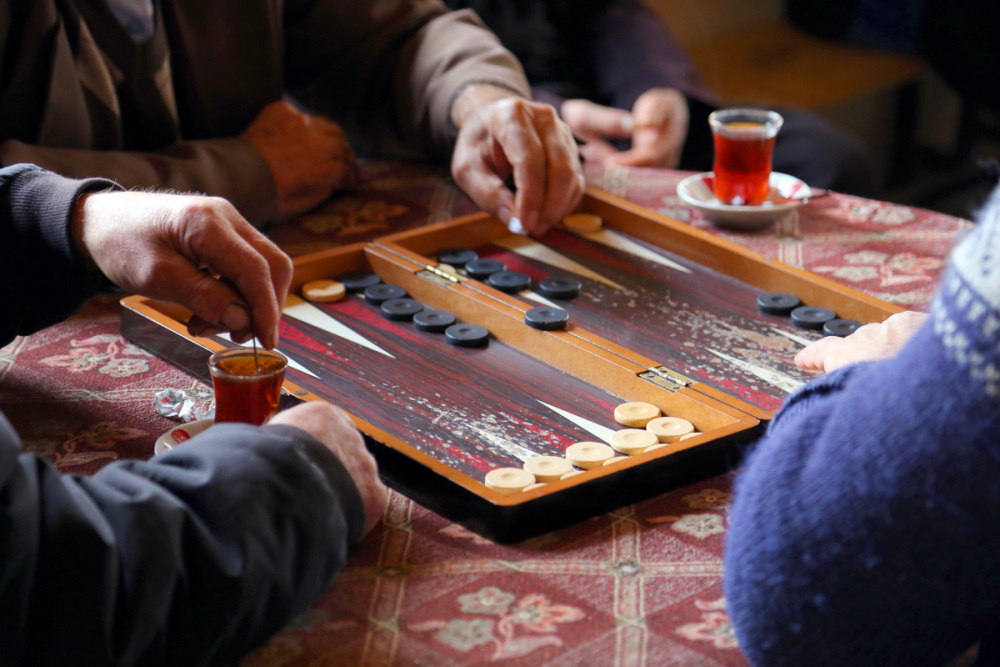 Tavla Turkish Backgammon board