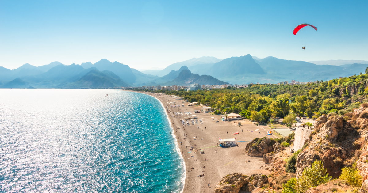 Beaches in Antalya in Turkey