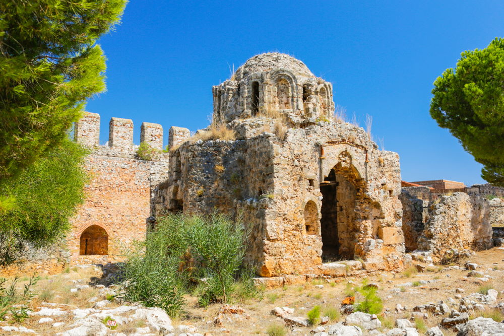Alanya castle ruins in Antalya in Turkey