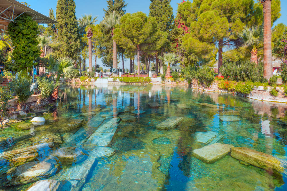 Cleopatra Pool in Pamukkale in Turkey