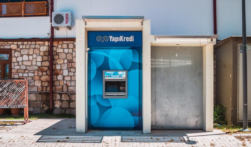ATM in Side in Antalya Turkey