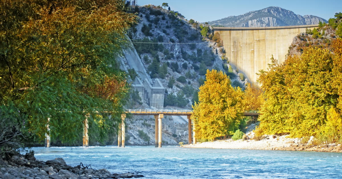 Oymapinar dam on the river Manavgat in Antalya Turkey