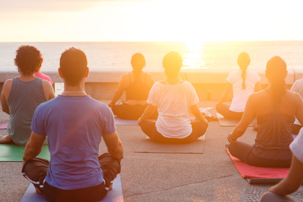 What are the activities during a yoga retreat