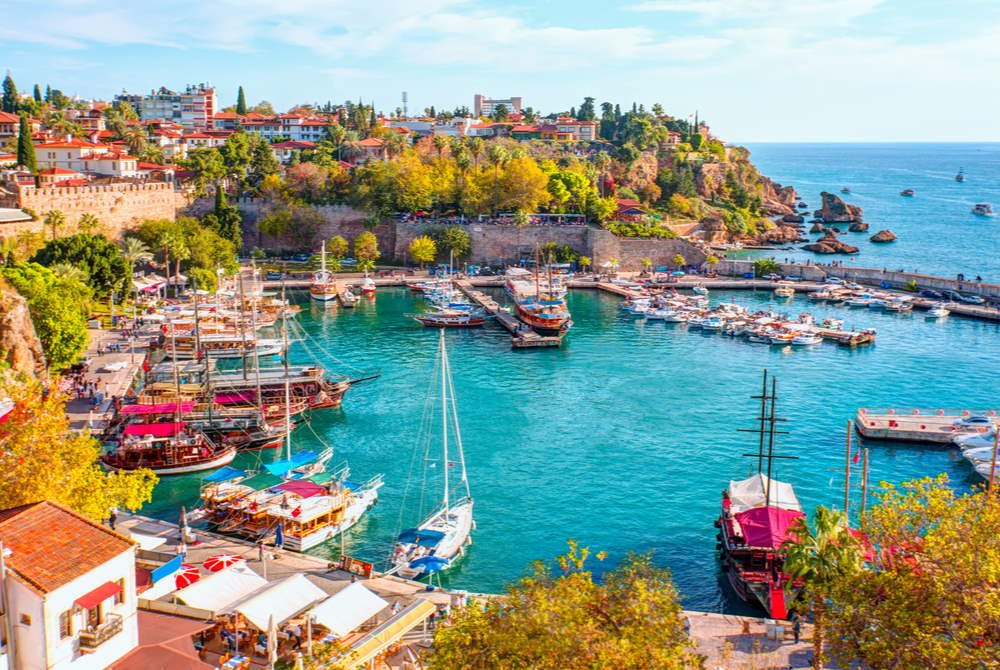 Yatch Harbour in Antalya in Turkey