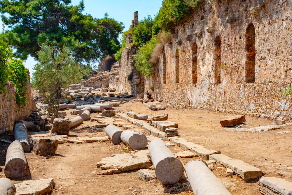 Древний город Сиедра в Алании в Анталии в Турции