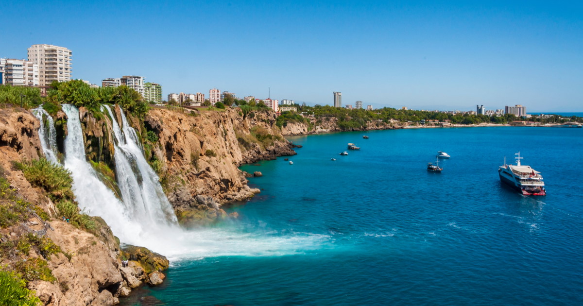 Waterfalls in Antalya in Turkey