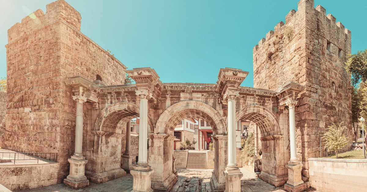 Hadrians gate in Antalya in Turkey