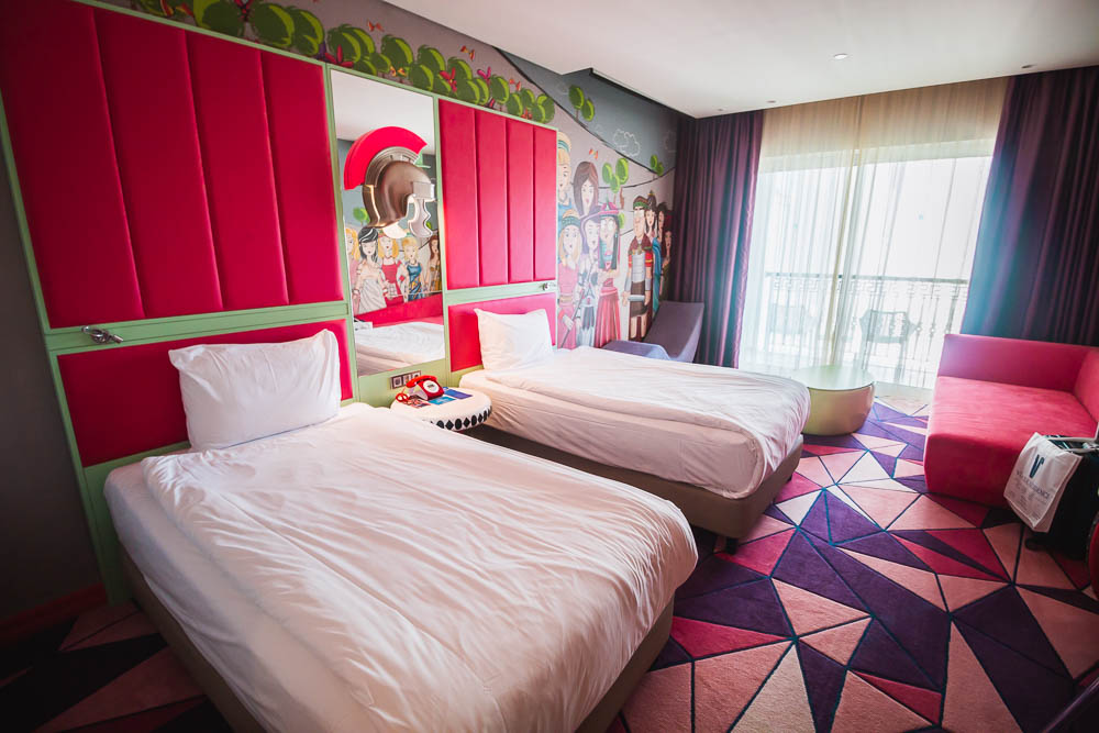The Land of Legends Theme Park Kingdom Hotel Room in Turkey