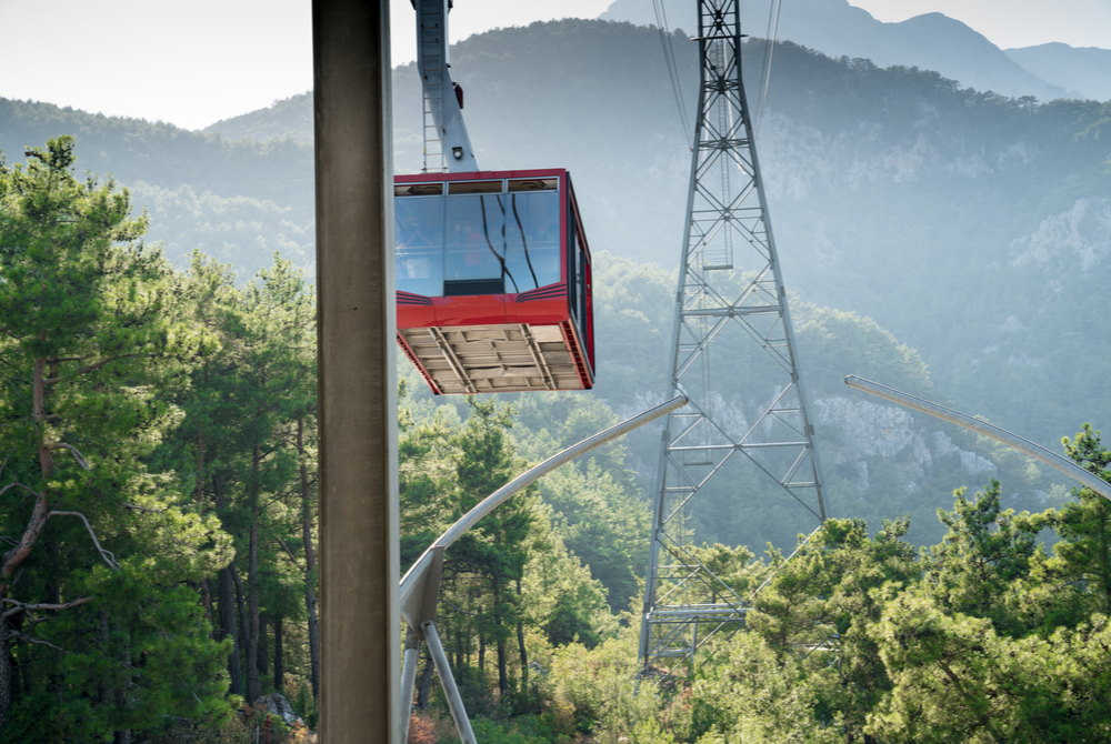 tahtali cable car in antalya in turkey