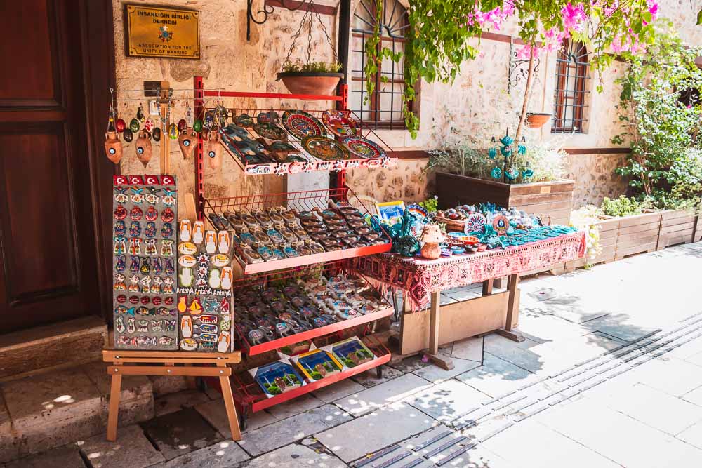 Bazaar in Antalya Kaleici in Turkey