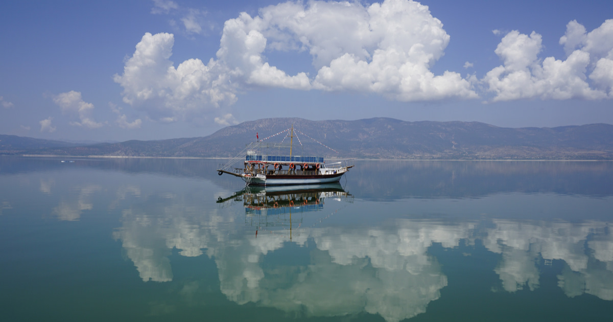Burdur Lake in Antalya in Turkey