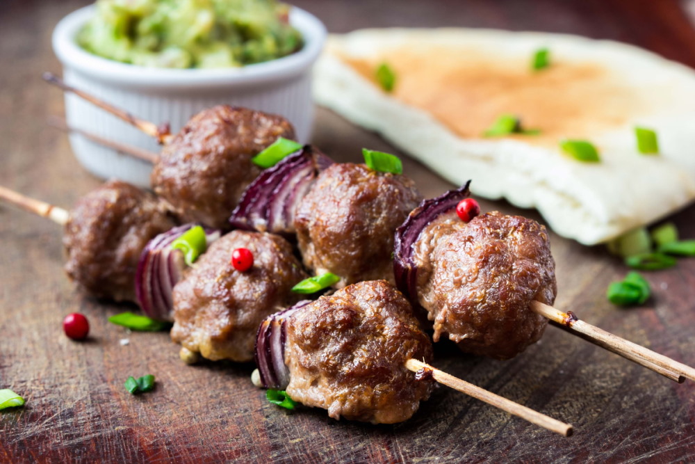 Meatball Skewers in Antalya in Turkey