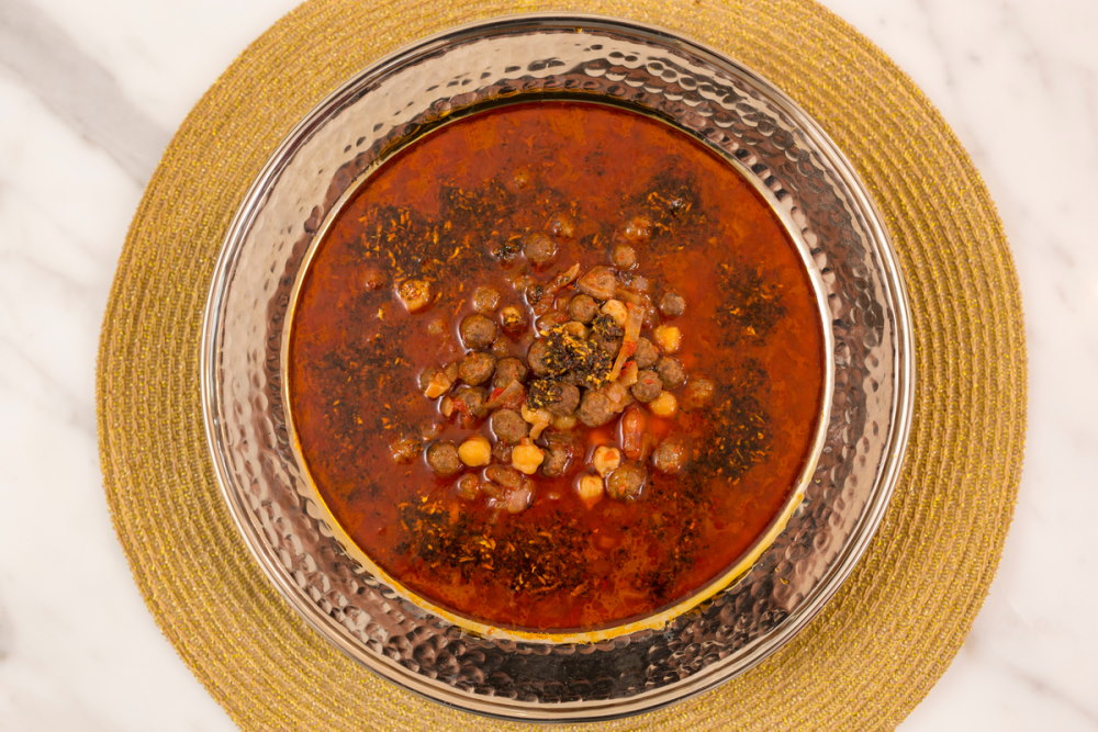 Spicy Soup with Meatballs From Turkish Cuisine